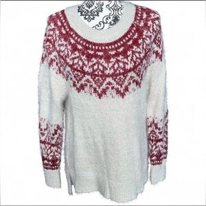 Knox Rose Fuzzy Nordic Sweater ❄️ (Size M)